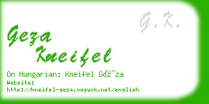 geza kneifel business card